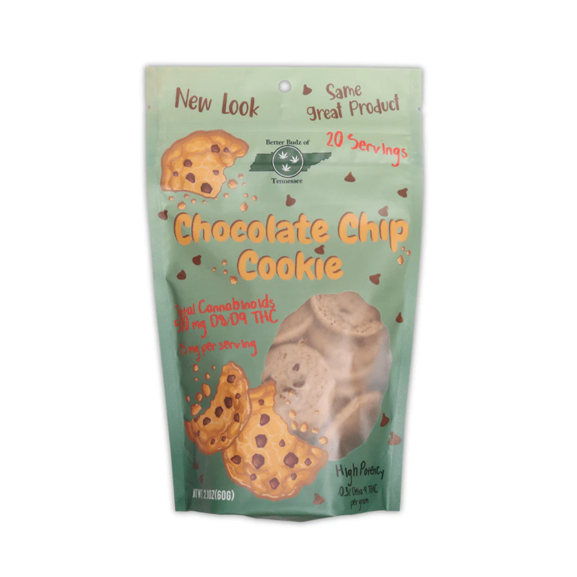 Better Budz Chocolate Chip Cookies HHC/D9 THC 500mg