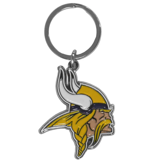 Minnesota Vikings Chrome Cut Logo Keychain