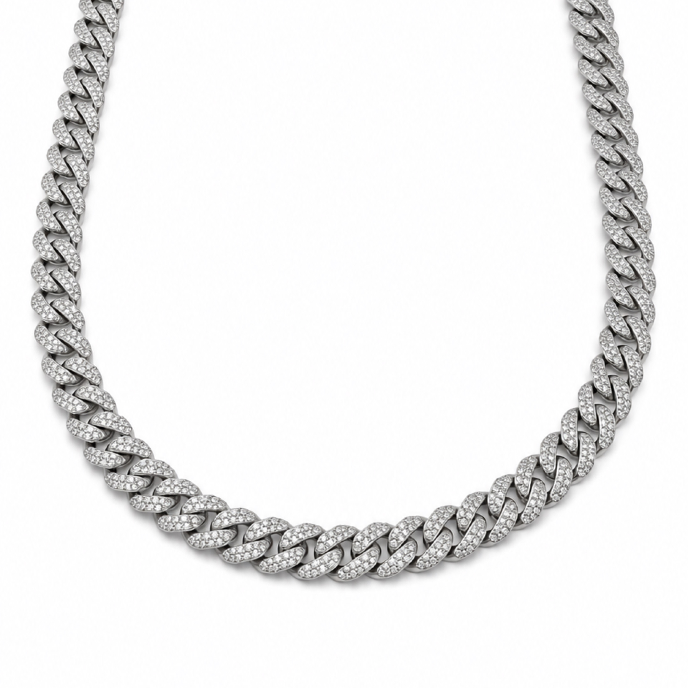 20” Iced Out Cuban WGold/ 8mm