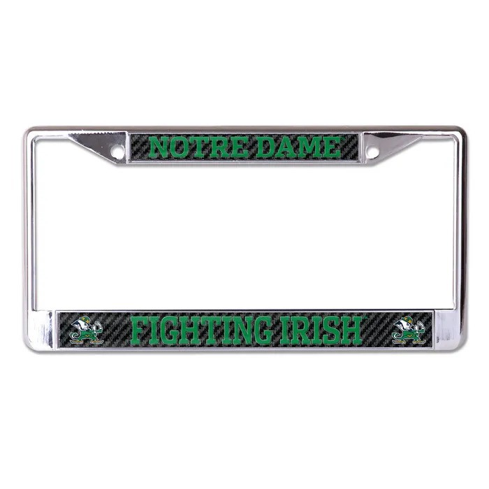 Notre Dame Fighting Irish Logo Chrome License Plate Frame