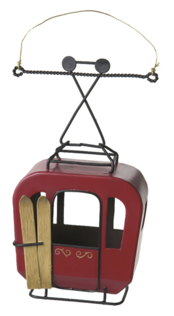 Red Gondola Metal Ornament