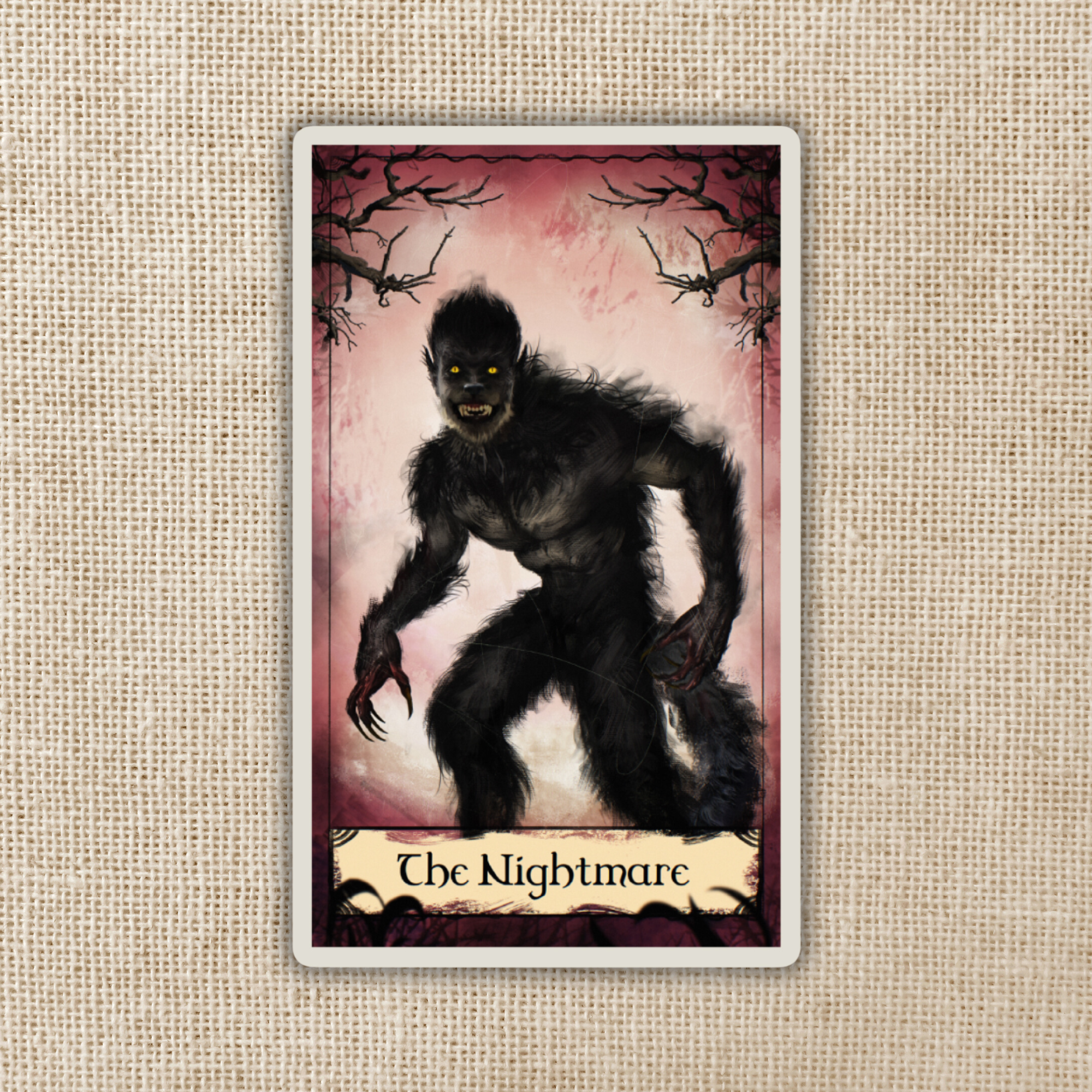 Nightmare Card Sticker | One Dark Window Inspired