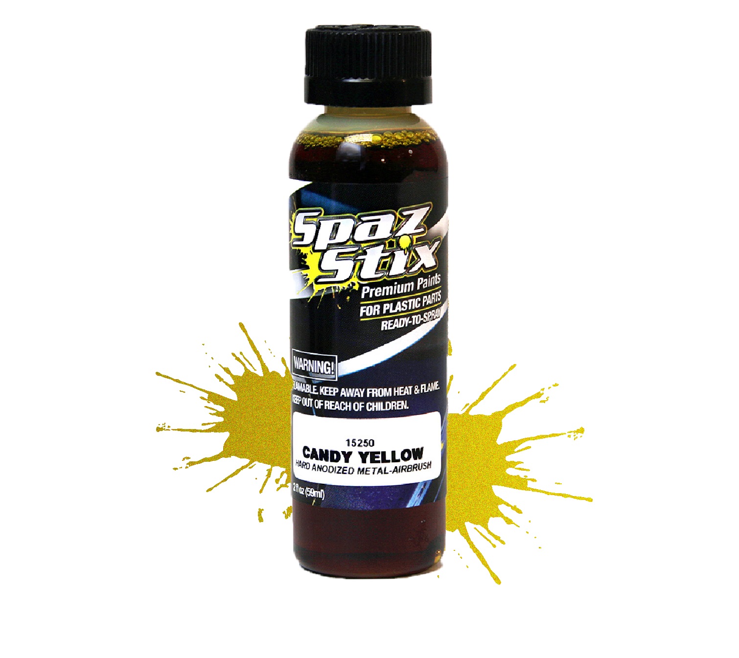 Candy Yellow Hard Anodized Metal Airbrush 2oz 15250