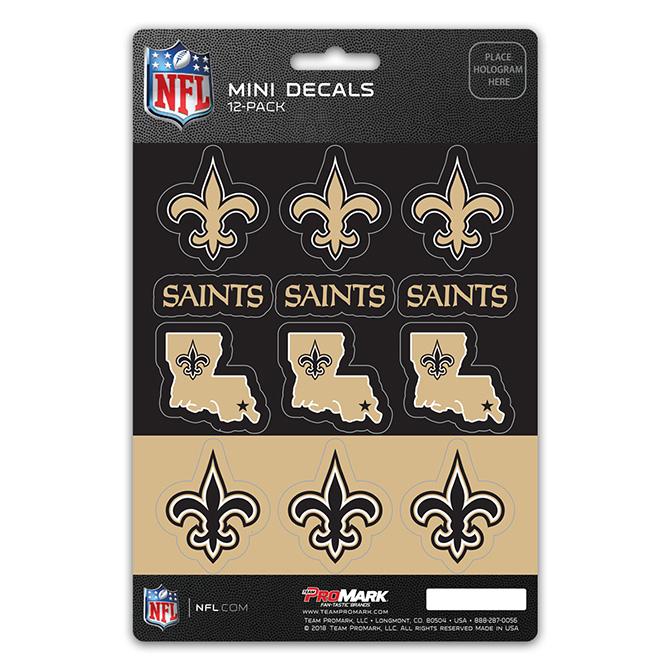 New Orleans Saints Mini Decals 12pk Set