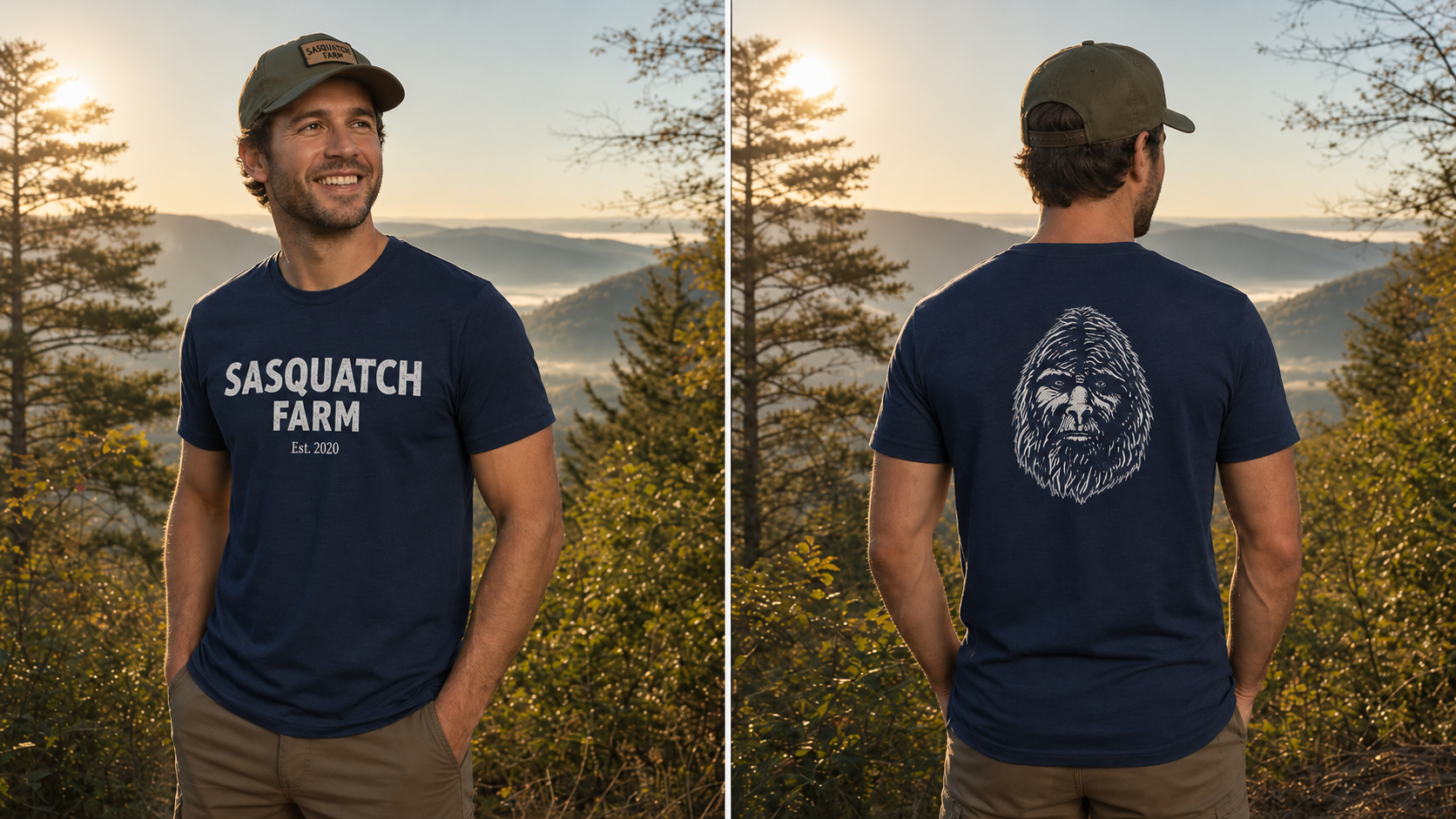 Navy Blue T-Shirt, Sasquatch Farm apparel