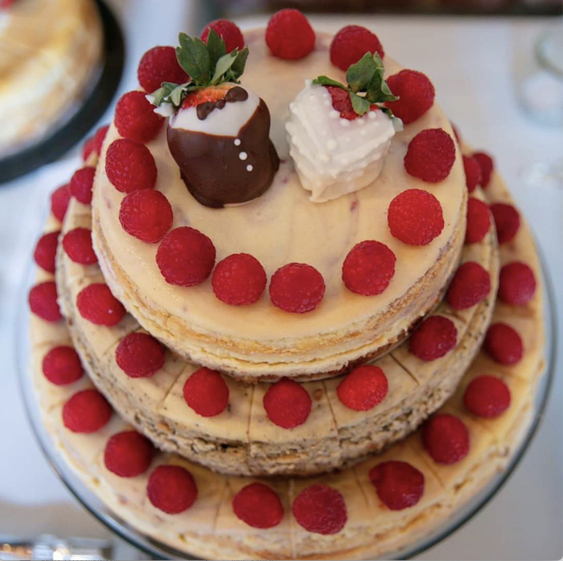 Elegant 3-Tier Cheesecake for Weddings & Special Events (6 Day Lead Time)