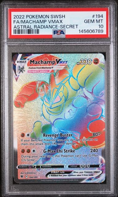 2022 POKEMON SWORD & SHIELD ASTRAL RADIANCE #194 FA/MACHAMP VMAX ASTRAL RADIANCE-SECRET