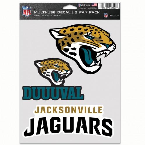 Jacksonville Jaguars Multi Use 3 Pack Fan Decals