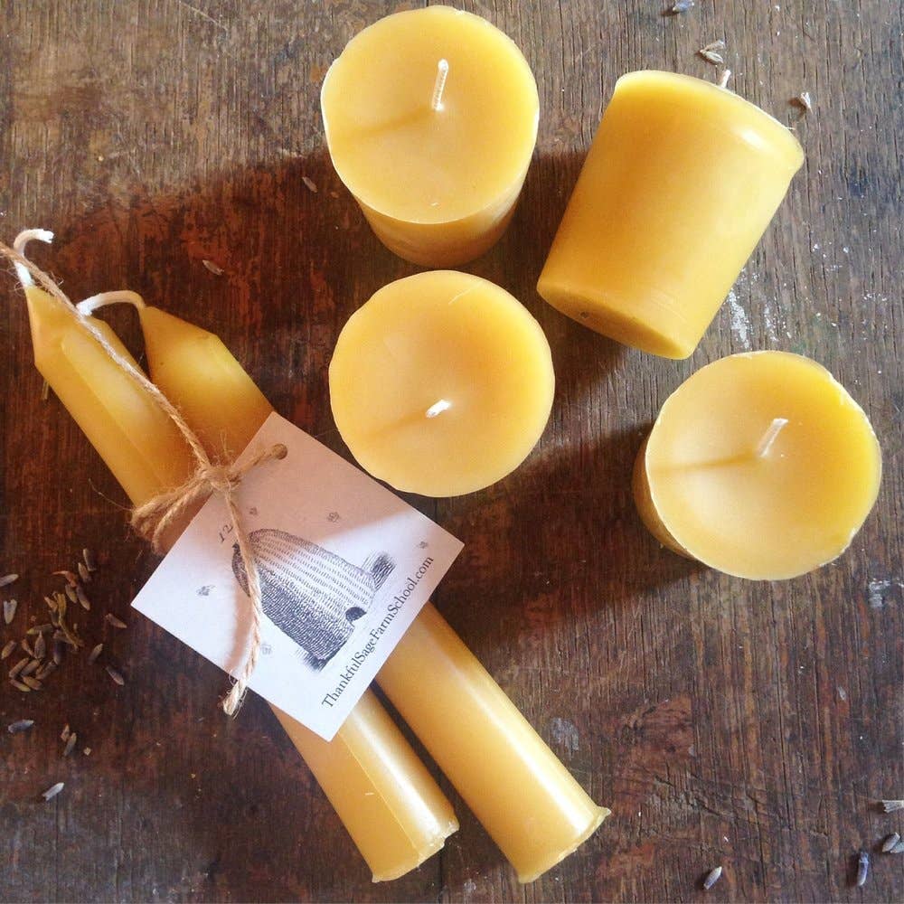 Hand Poured Beeswax Votives