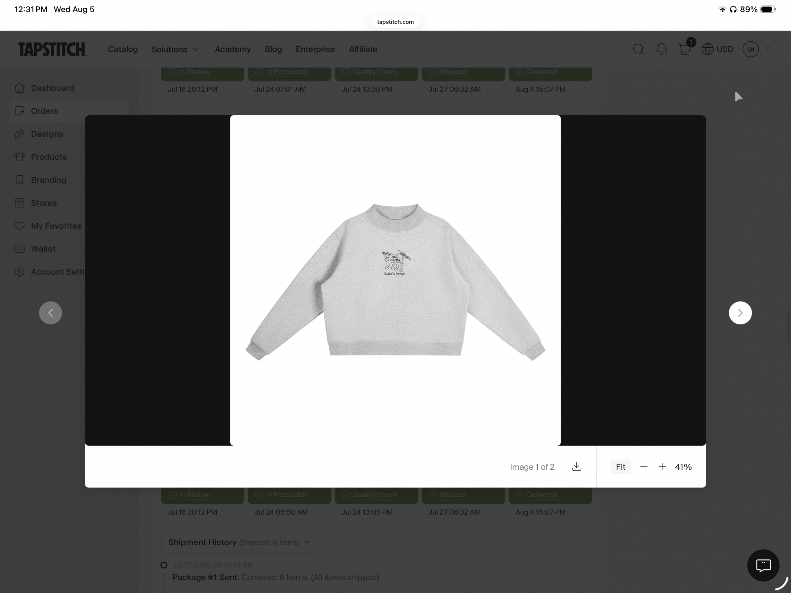 SWET grey crew