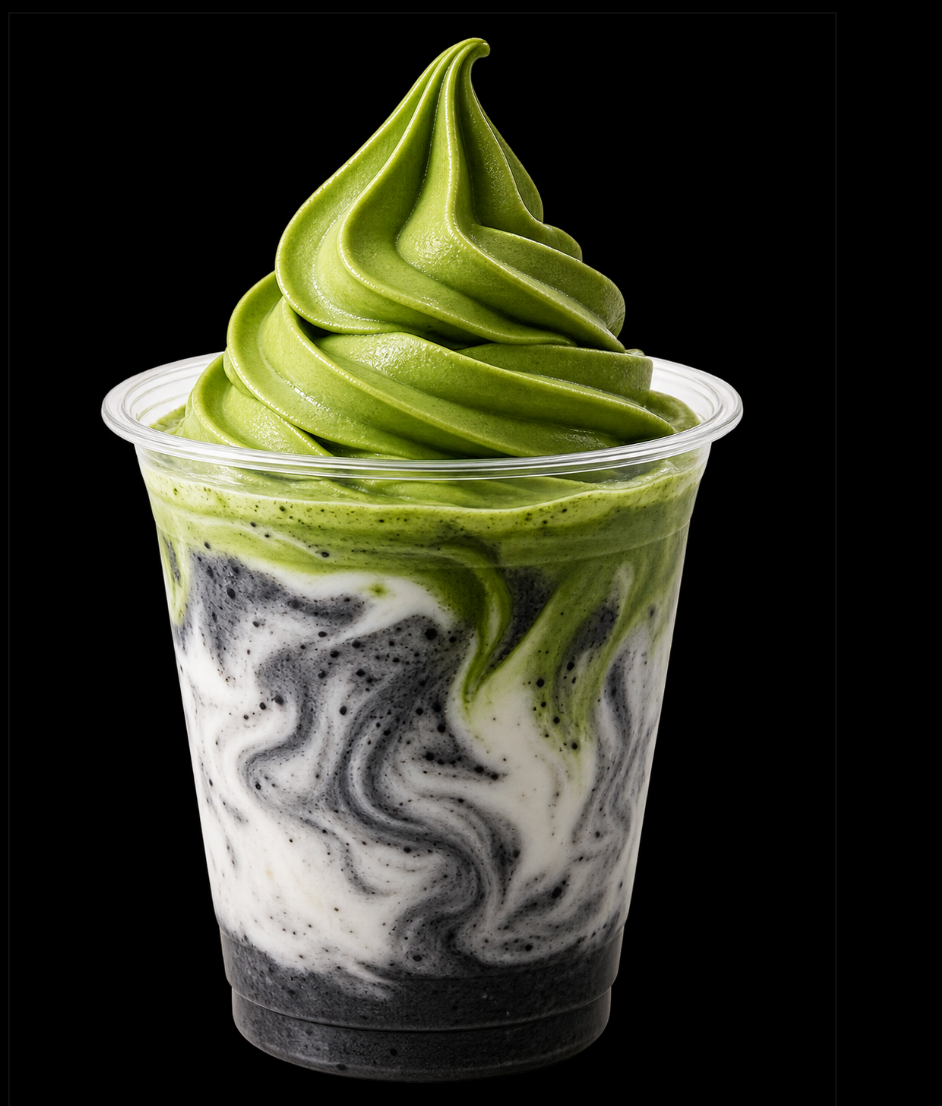 Black Sesame Matcha Float