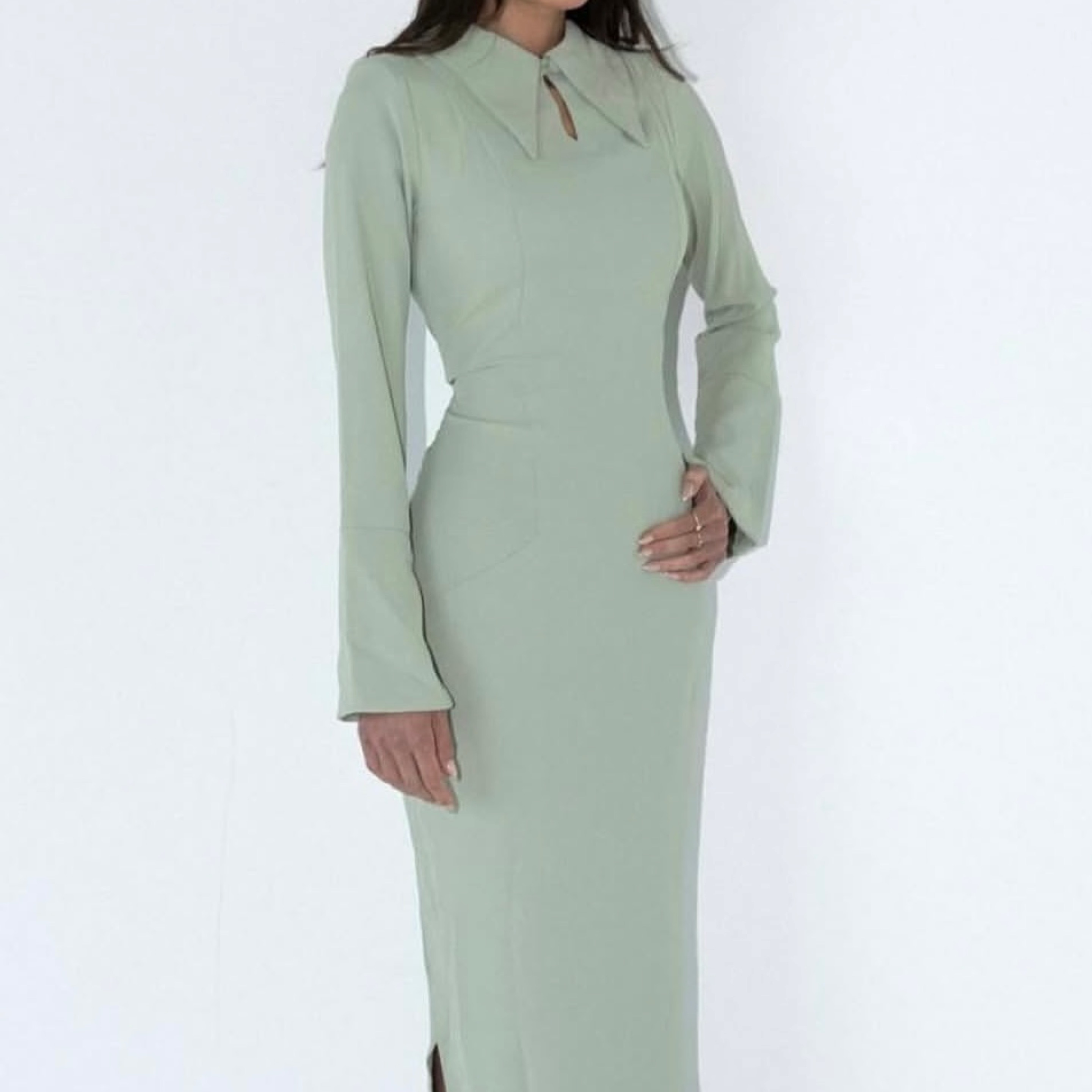 Mint Green Evening Dress Maxi in Mint Green — product photo