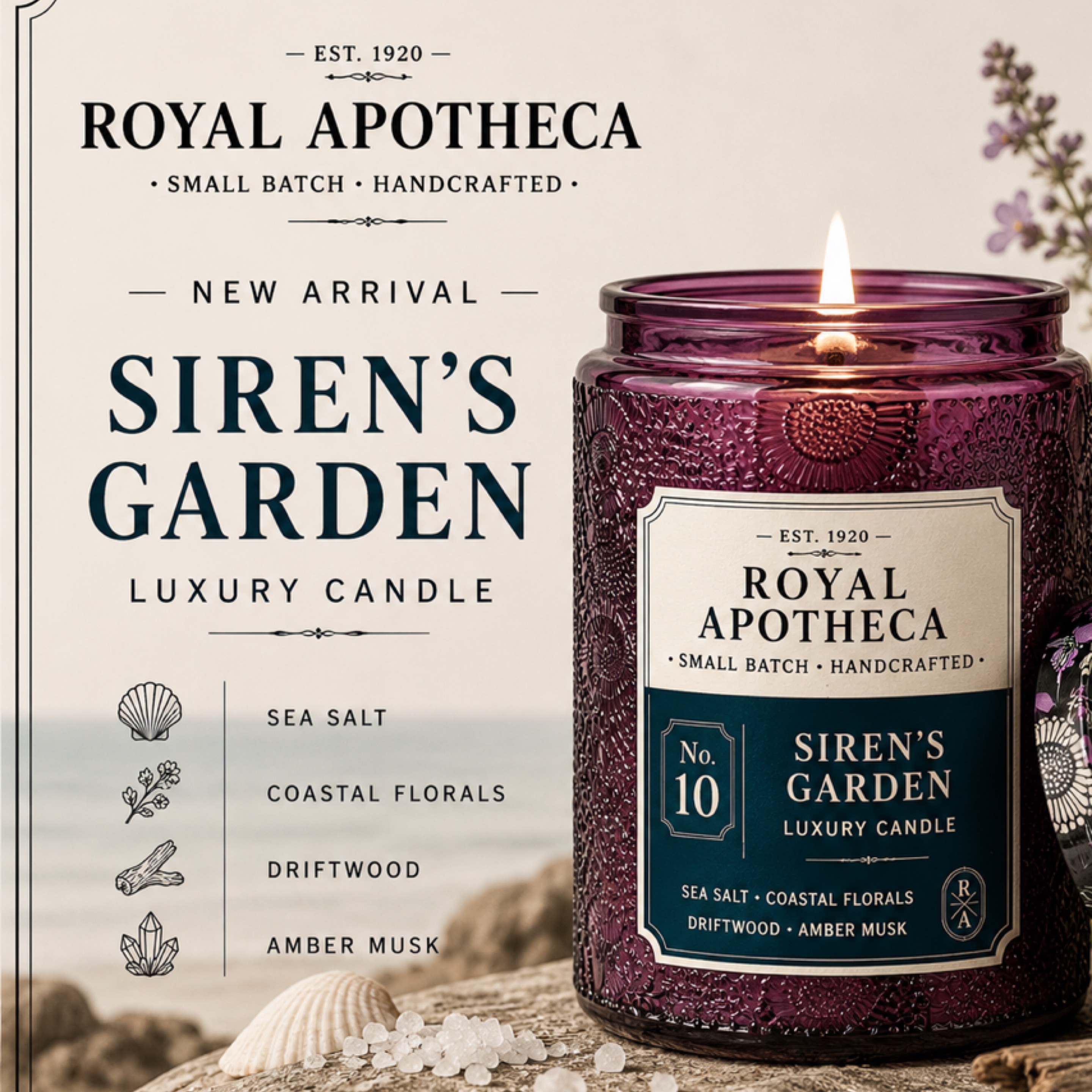 Siren's Garden - No.10 - 4oz Soy Candle