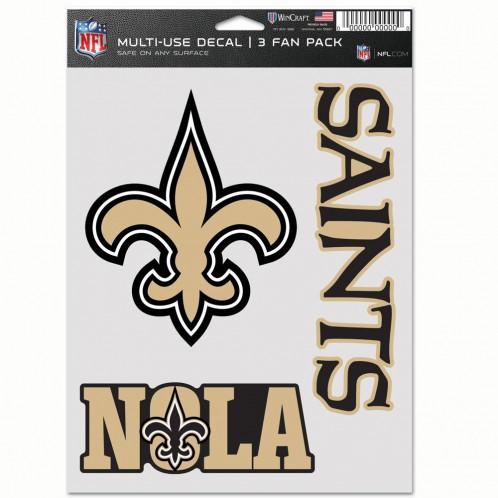 New Orleans Saints Multi Use 3 Pack Fan Decals