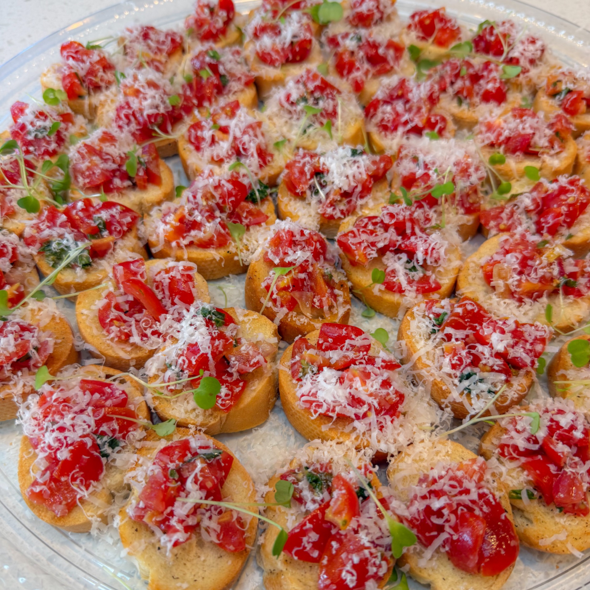 Bruschetta, parmesan & truffle crouton platter
