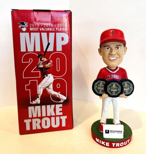 Los Angeles Angels Mike Trout Triple MVP Bobblehead
