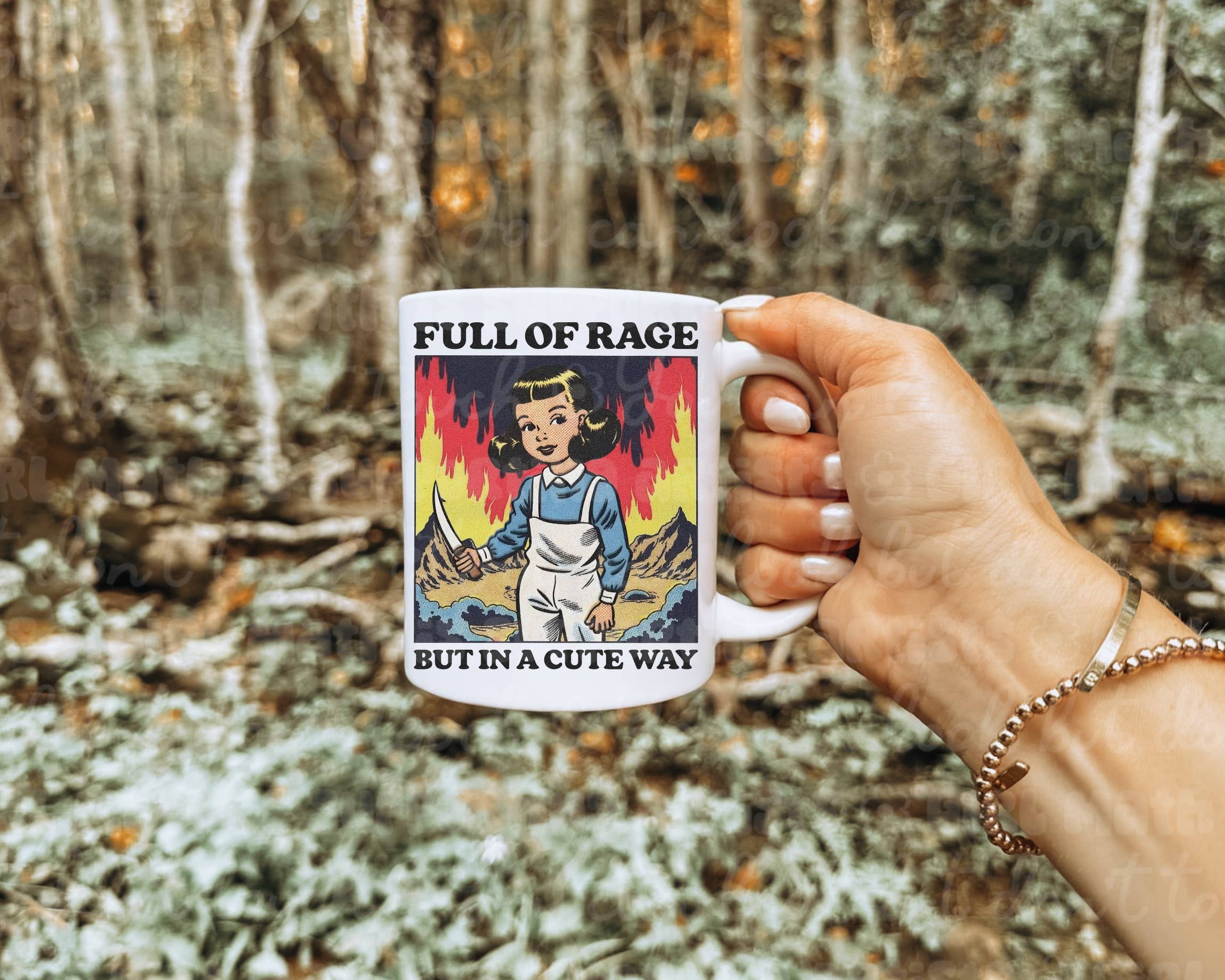 Ace the Pitmatian Co - Full of Rage Sarcastic Mug: 15 oz