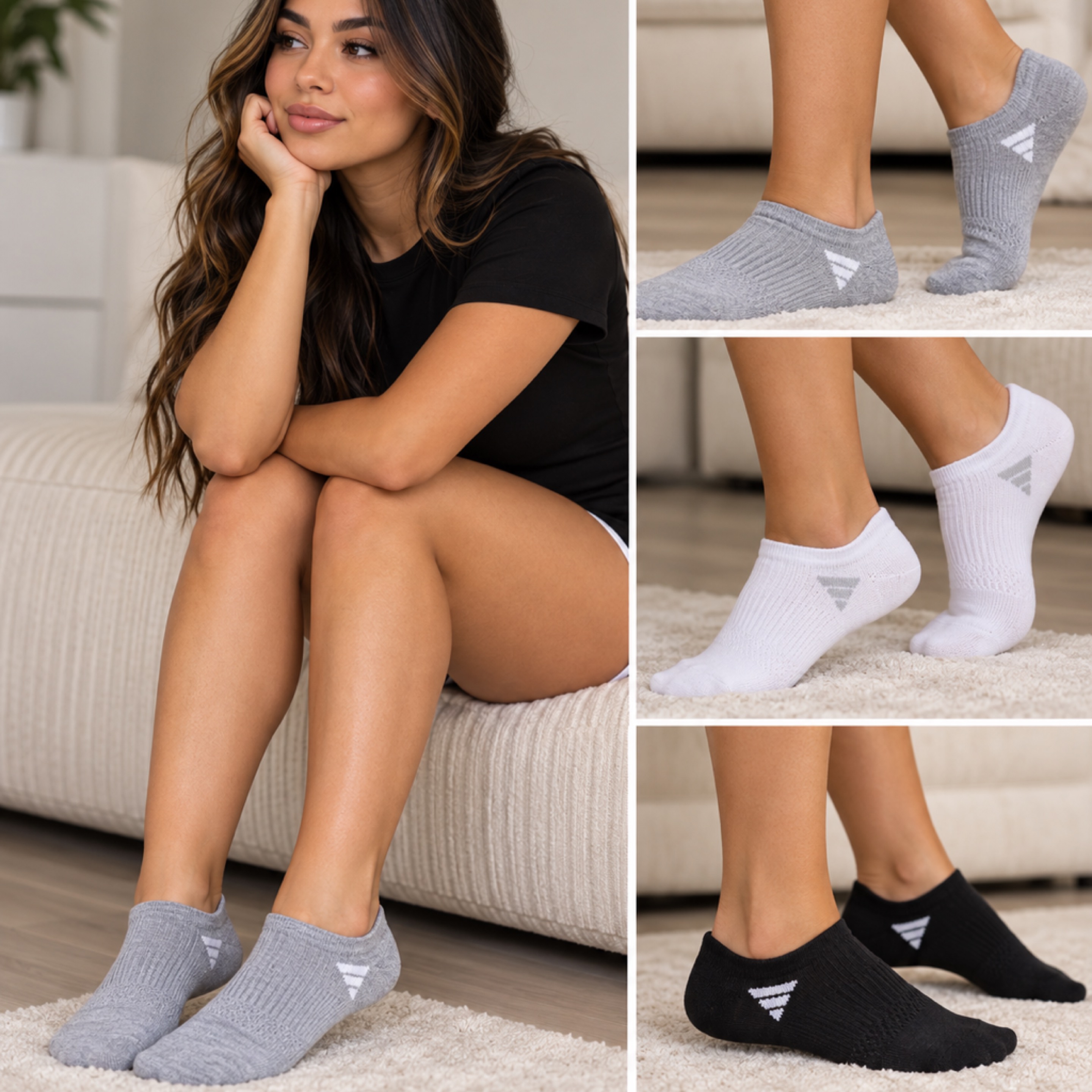 Adidas 6-Pack Superlite 3.0 No Show Socks (Solid)