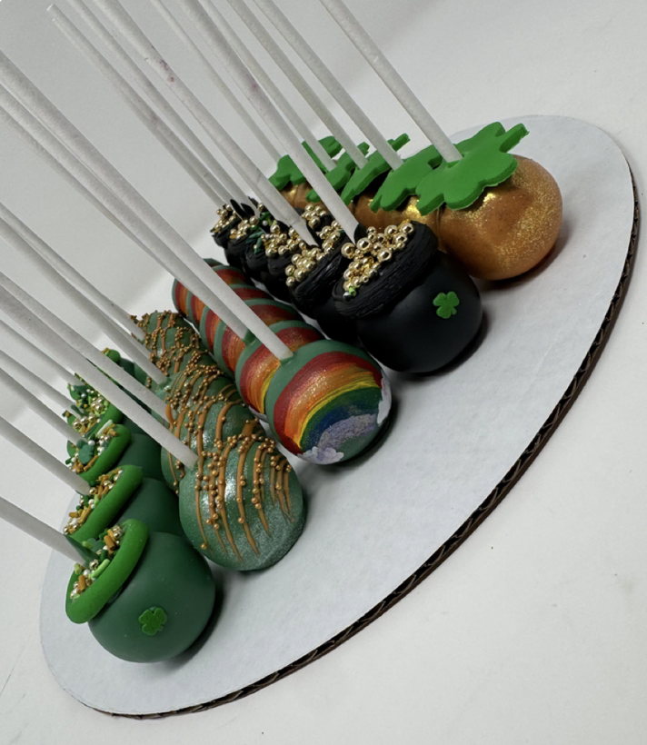 St Pattys Day Cake pops
