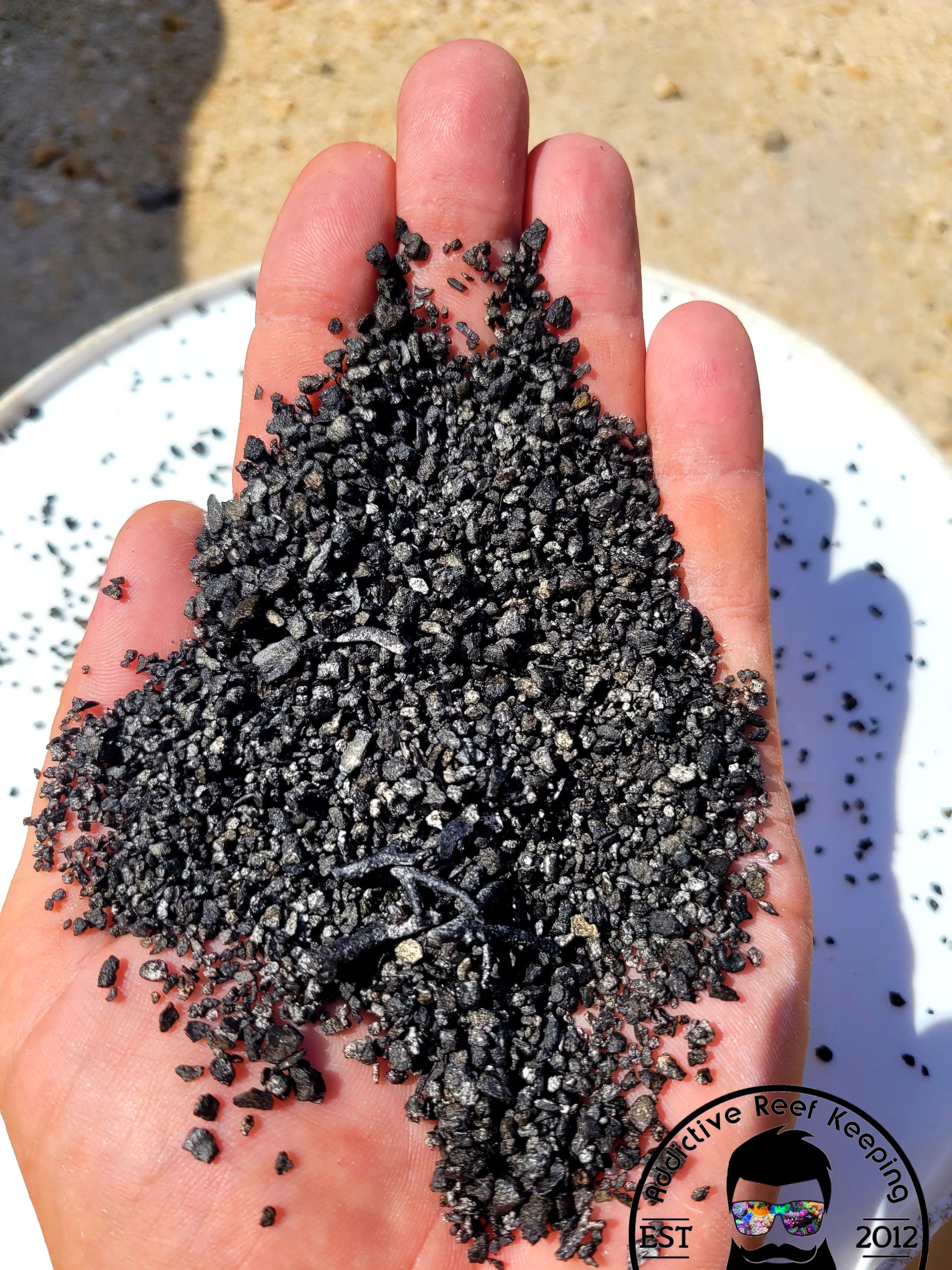 1lb Black Coralline Frag Media, Substrate