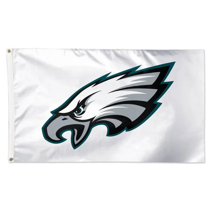 Philadelphia Eagles Deluxe White Primary Logo Flag 3x5'