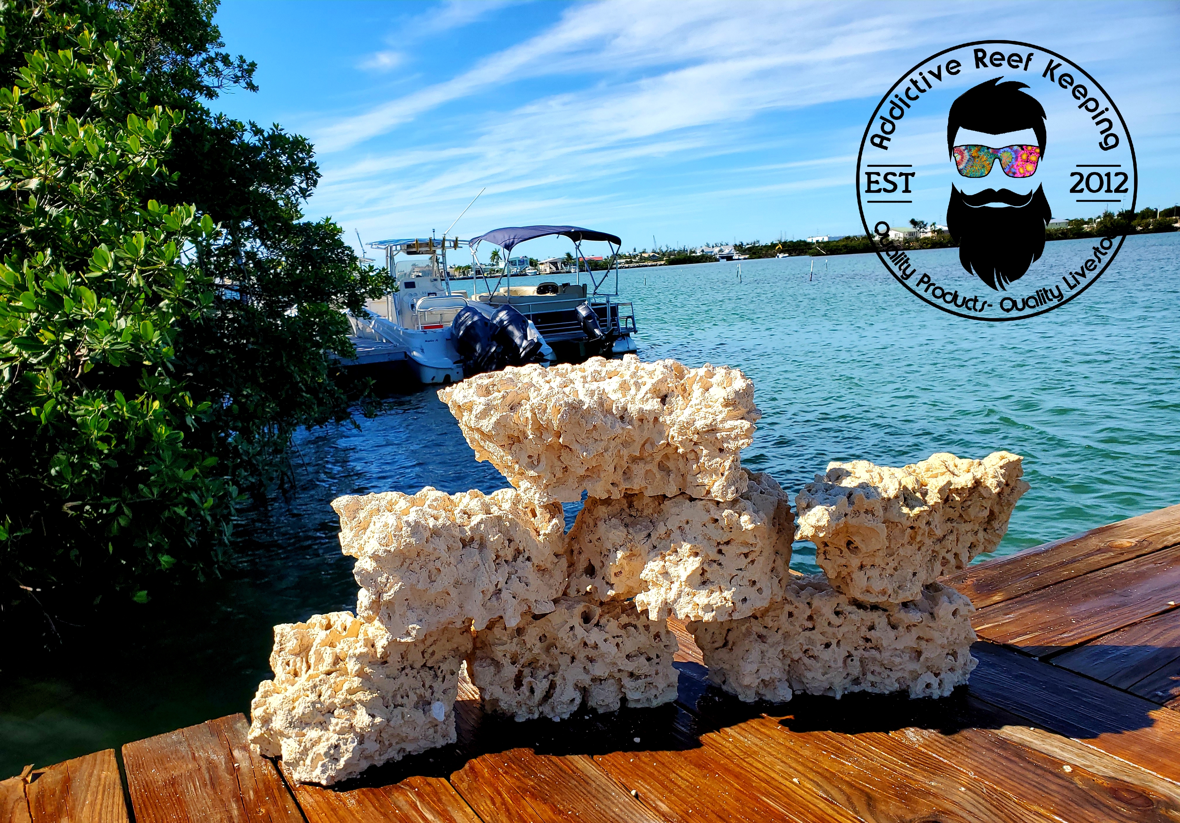 Foundation Tower Dry Reef Rock Aragonite Aquariums Live