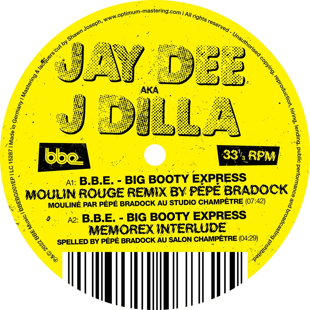 Jay dee AKA J Dilla - B.B.E Big Booty Express Remixes by Unknown Artist - View 1