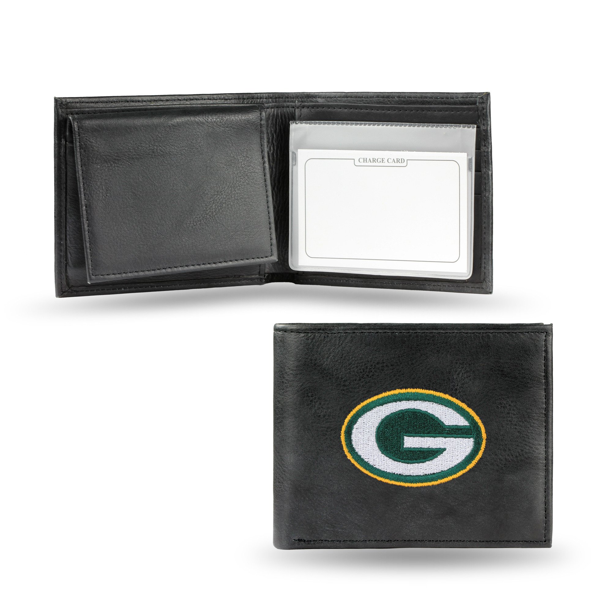 Green Bay Packers Embroidered Leather Bi-Fold Wallet