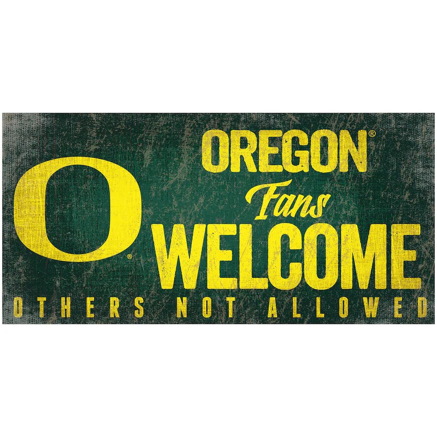Oregon Ducks Wood Welcome Sign
