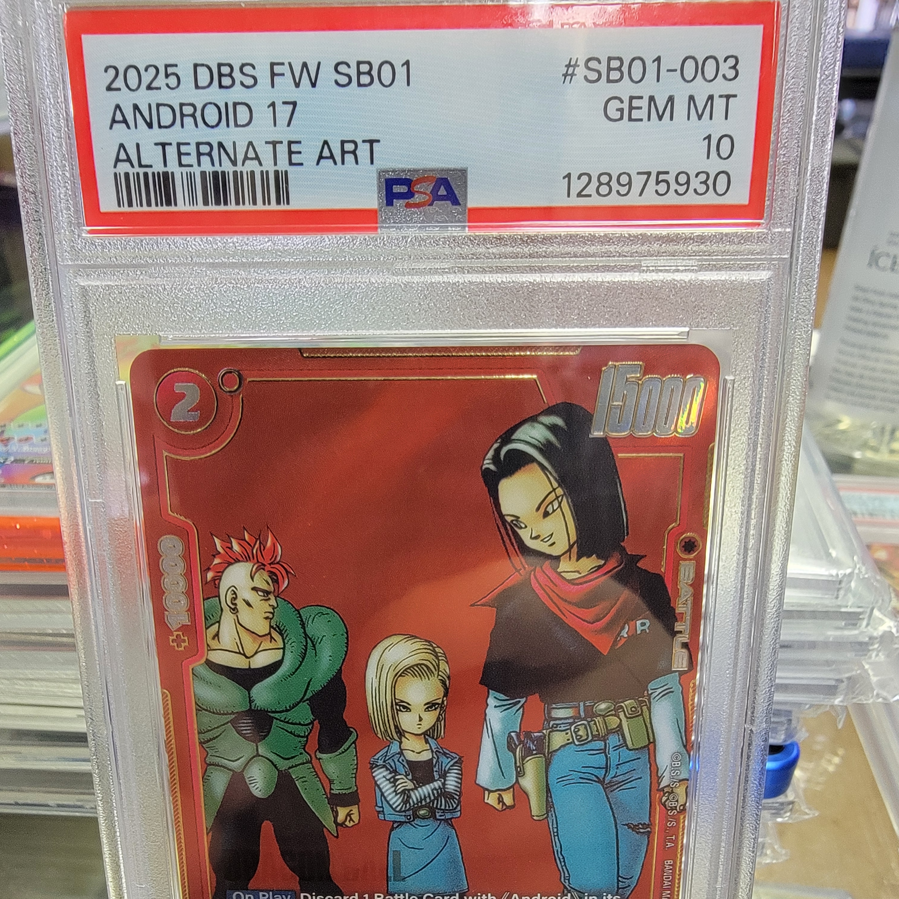 Psa 10 Android 17 SB 01 Alt Art Graded Card