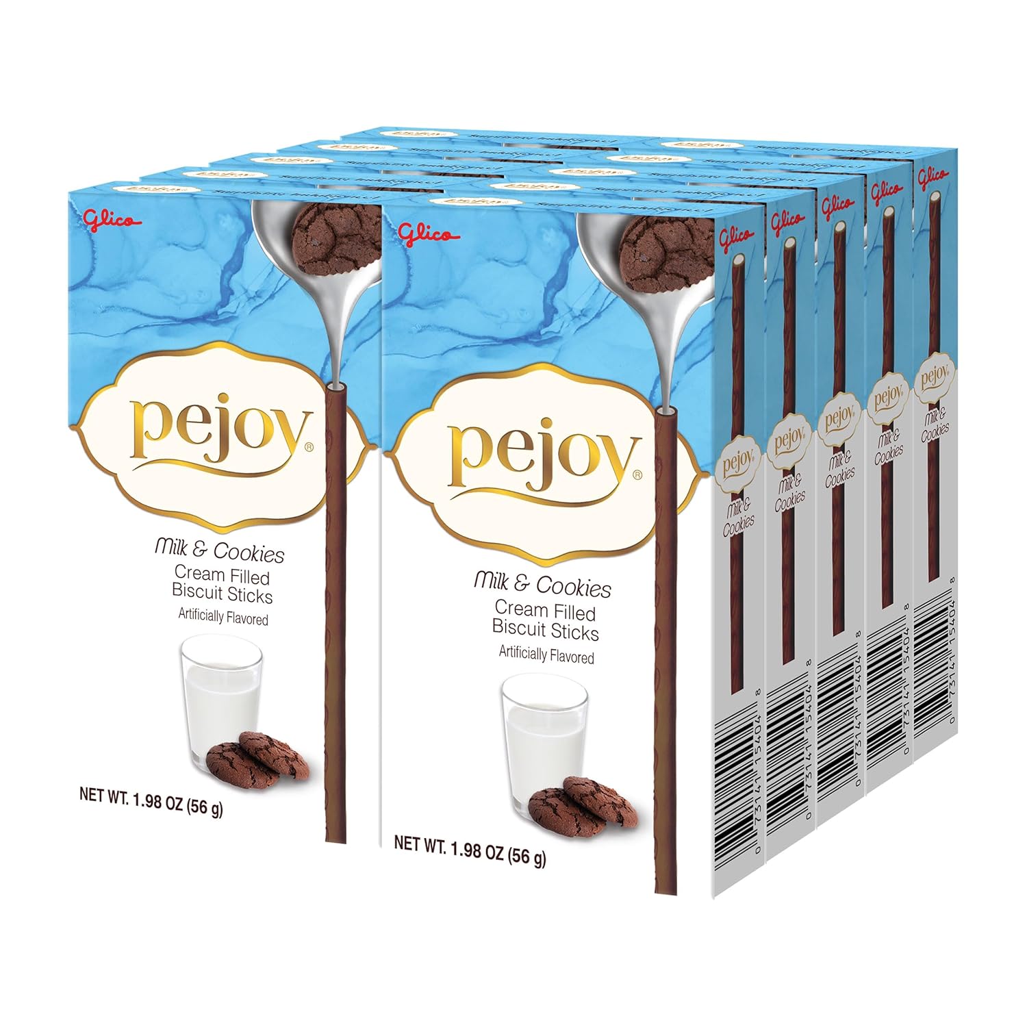 Glico Pejoy Milk & Cookie Cocoa Biscuit Sticks 1.98oz 10ct
