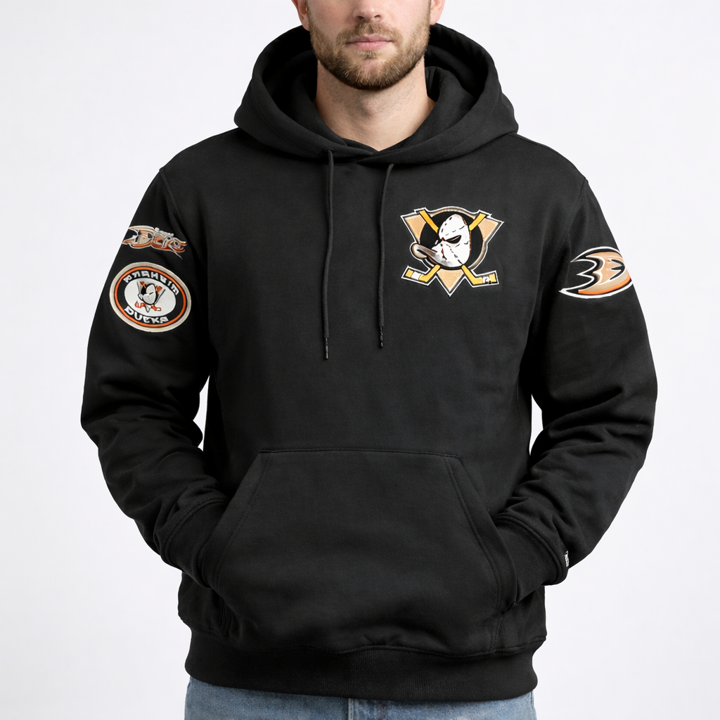 Anaheim Ducks Chenille Pro Standard Luxury Hooded Sweatshirt