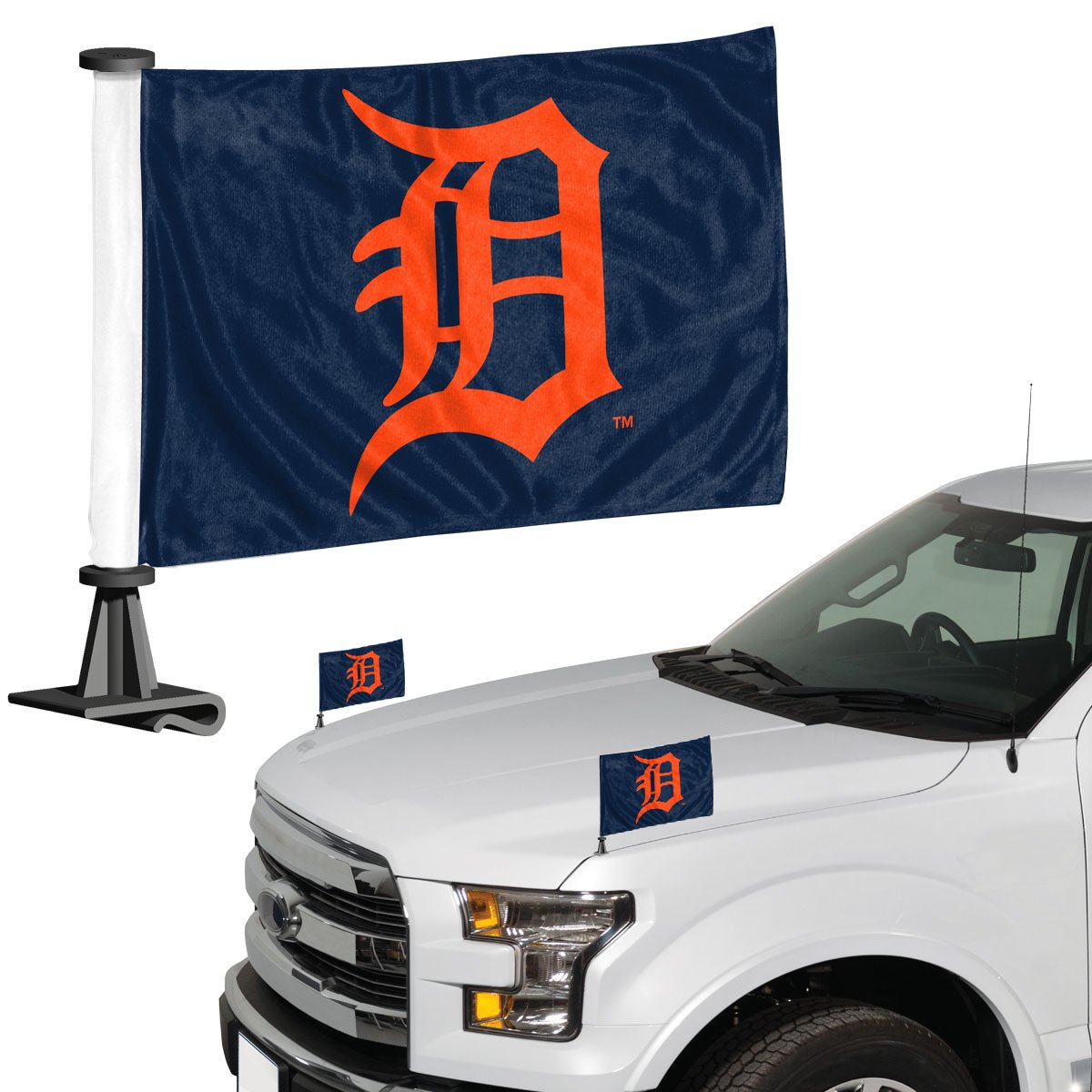 Detroit Tigers Ambassador Car Flags Set