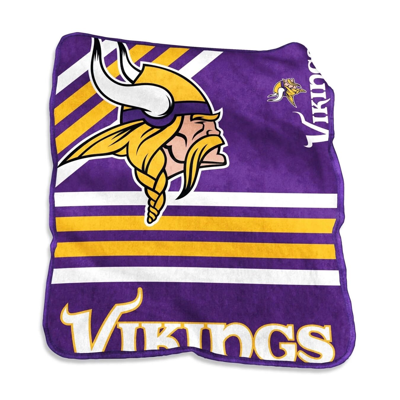 Minnesota Vikings Team Stripe Raschel Throw Blanket 50x60"