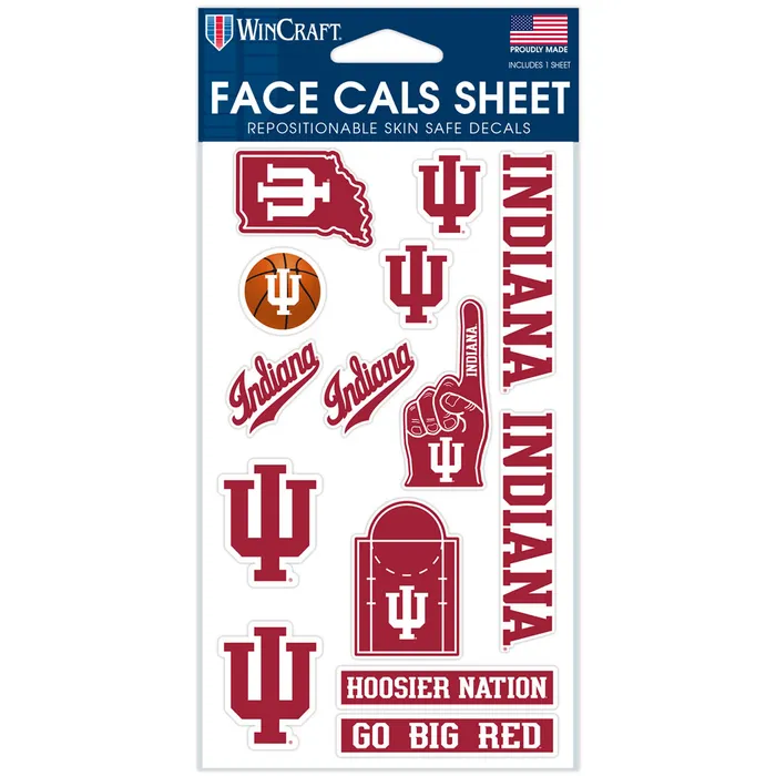 Indiana Hoosiers Tattoo Sheet