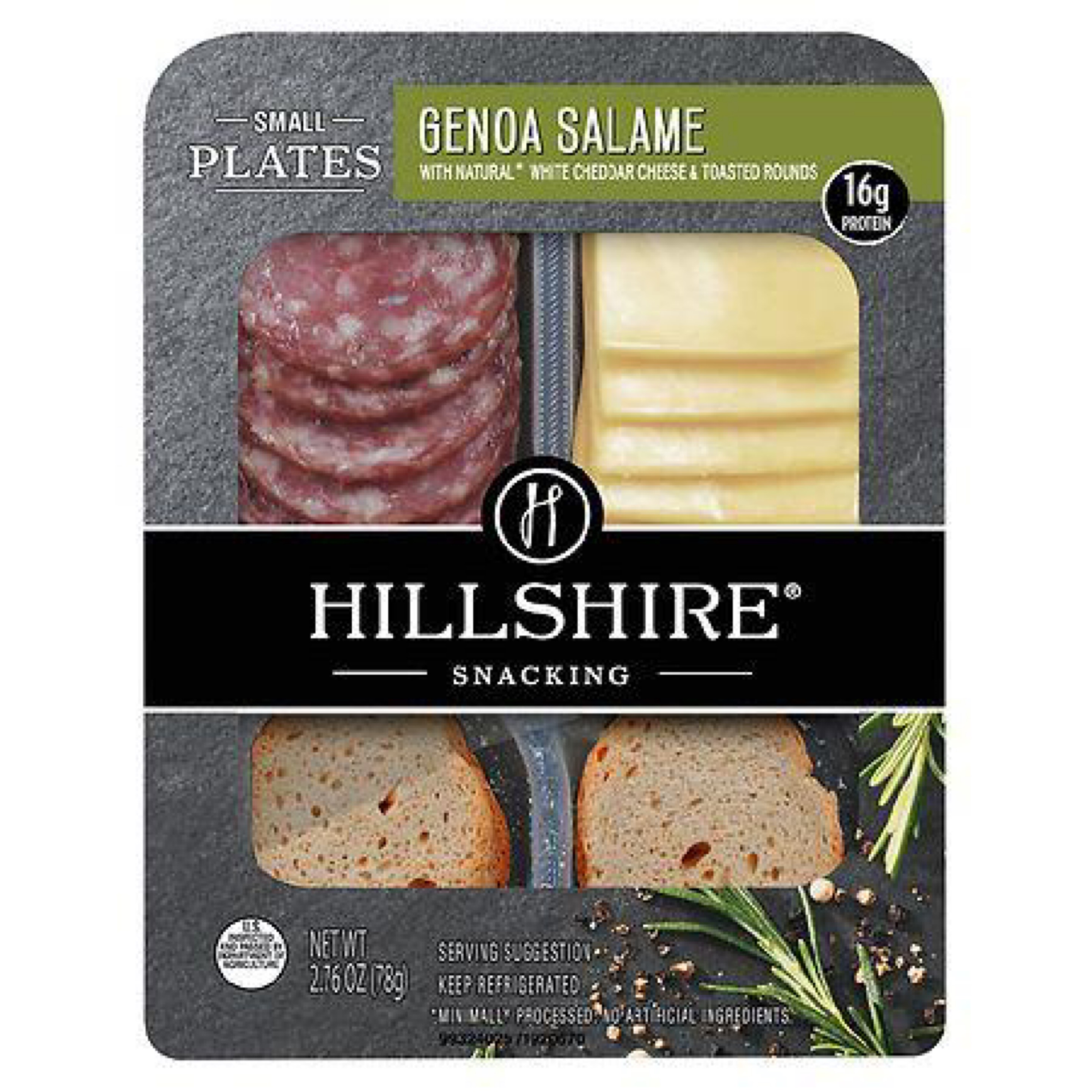 Hillshire Snacking Small Plates, Genoa Salami and White Cheddar Cheese, Single Serve