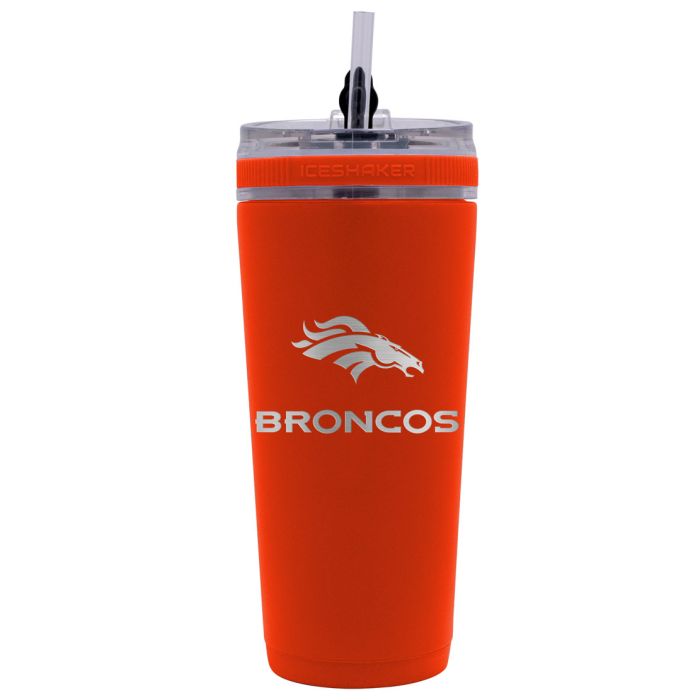 Denver Broncos Stainless Steel Flex Ice Shaker 26oz
