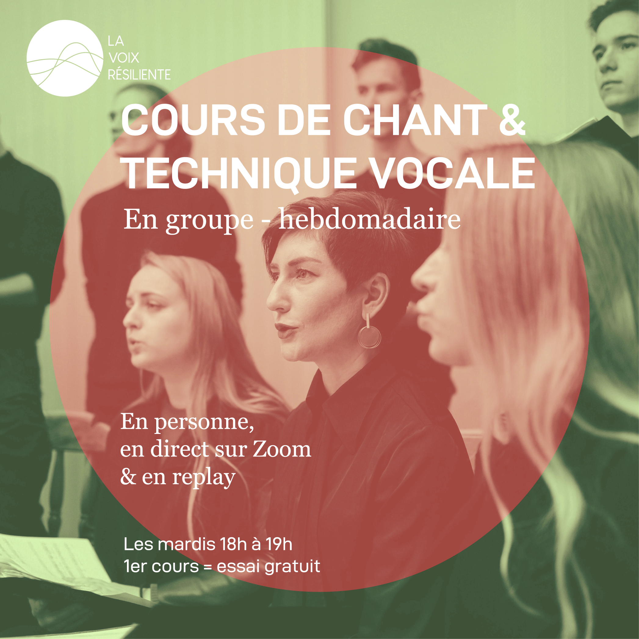 Cours de chant & technique vocale en groupe/Zoom - HIVER 2026