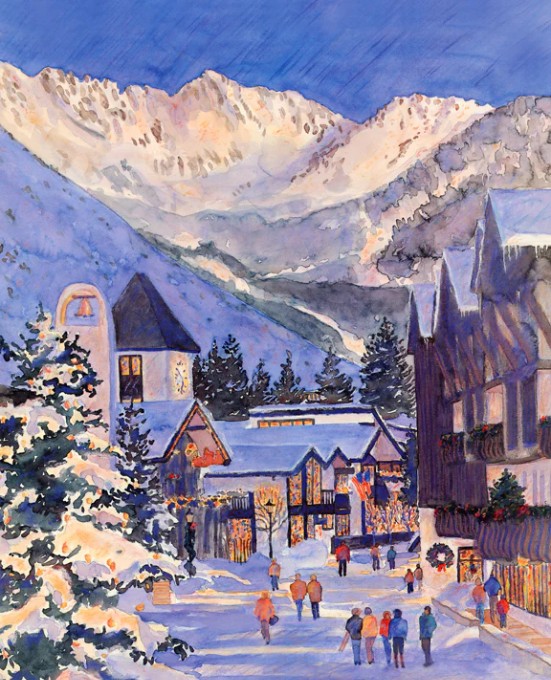 Vail Twilight Poster by Barbara Froula