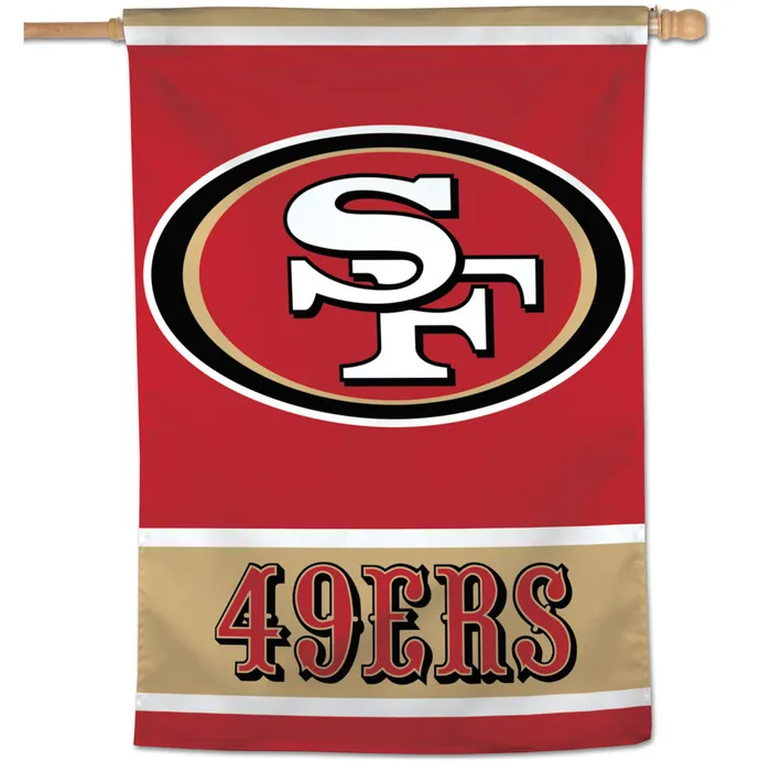 San Francisco 49ers Wordmark Vertical House Flag 28x40"