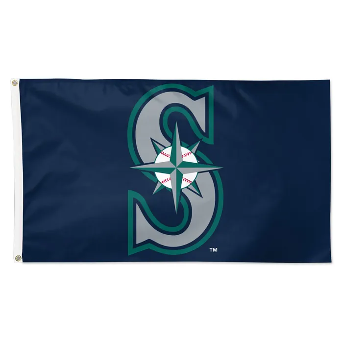 Seattle Mariners Navy Blue Primary Logo Flag 3x5'