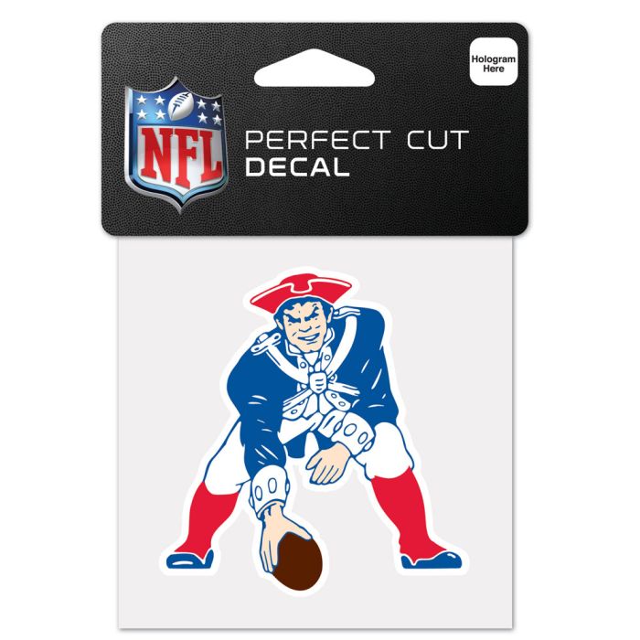 New England Patriots Retro Perfect Cut Decal 4x4"