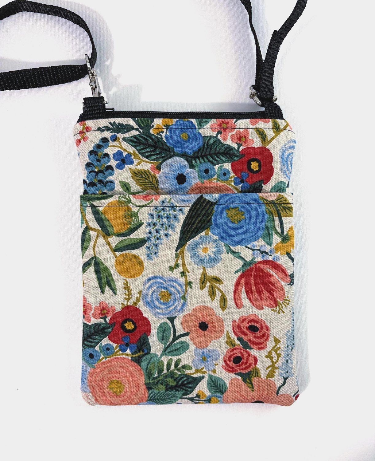 Small Crossbody Bag – Rosy Florals on Cream, photo 6 of 9