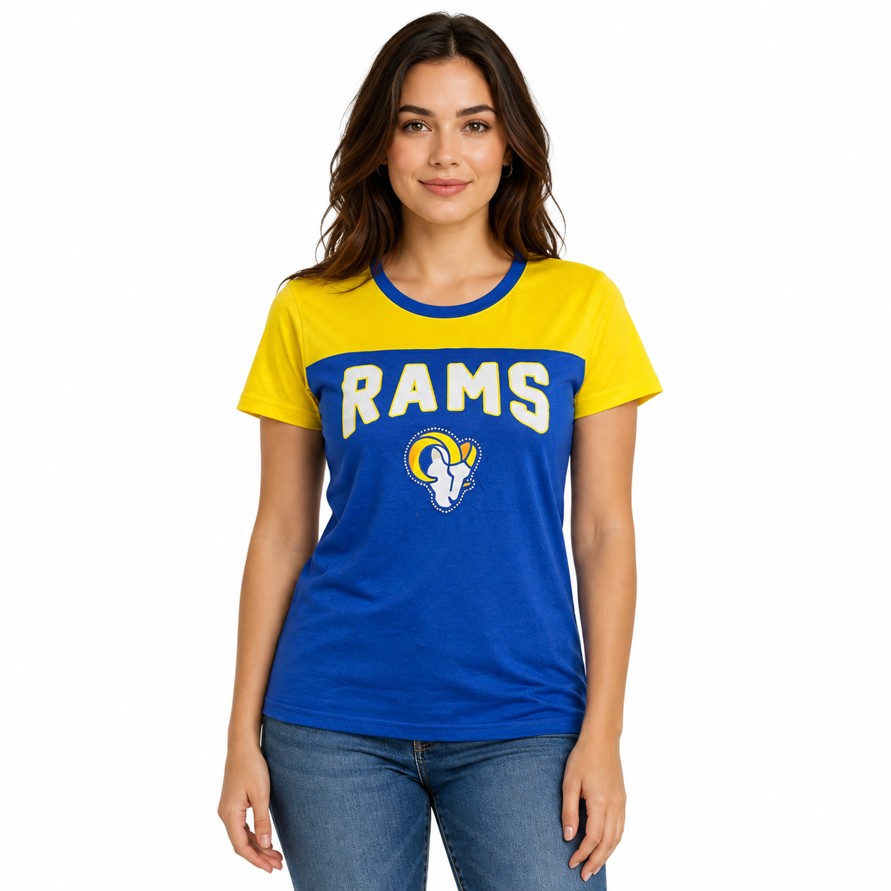 Los Angeles Rams Ladies g-III Rhinestone Shirt