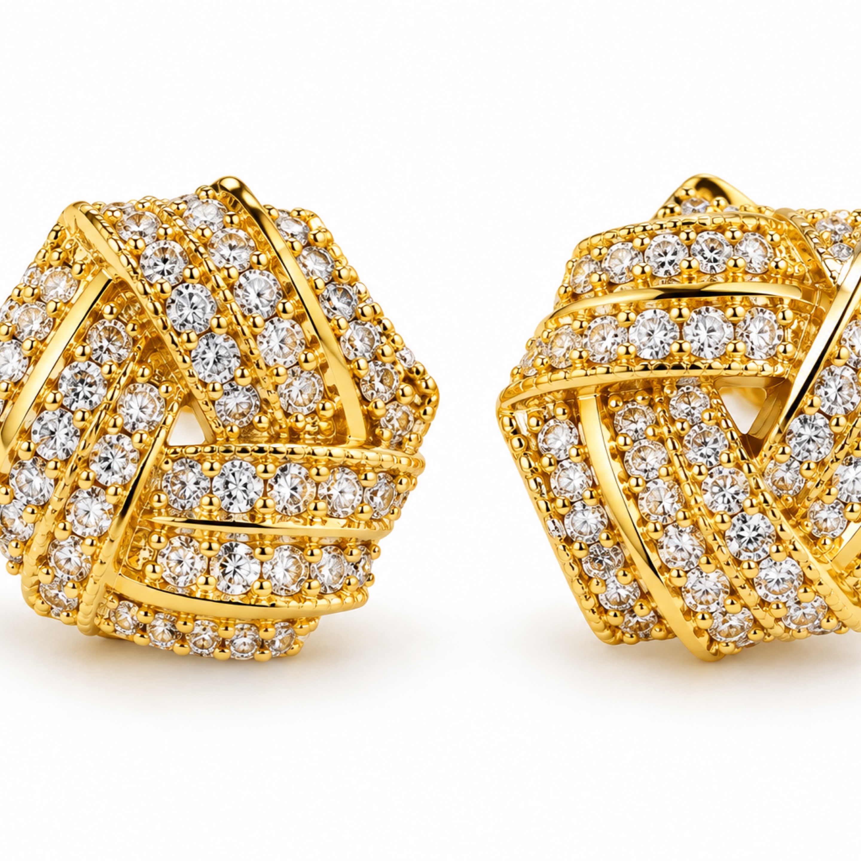 Earrings Gold Knot 