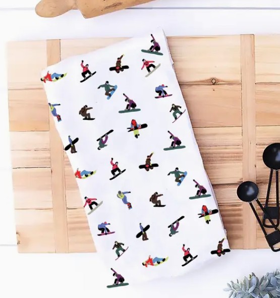 Snowboard Bliss Tea Towel