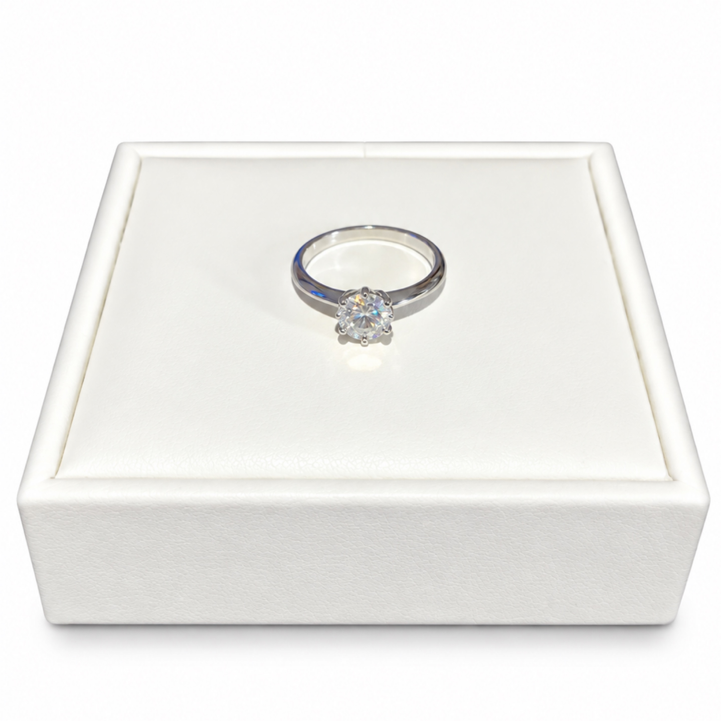 Solitary Single Moissanite Ring Sz. 7