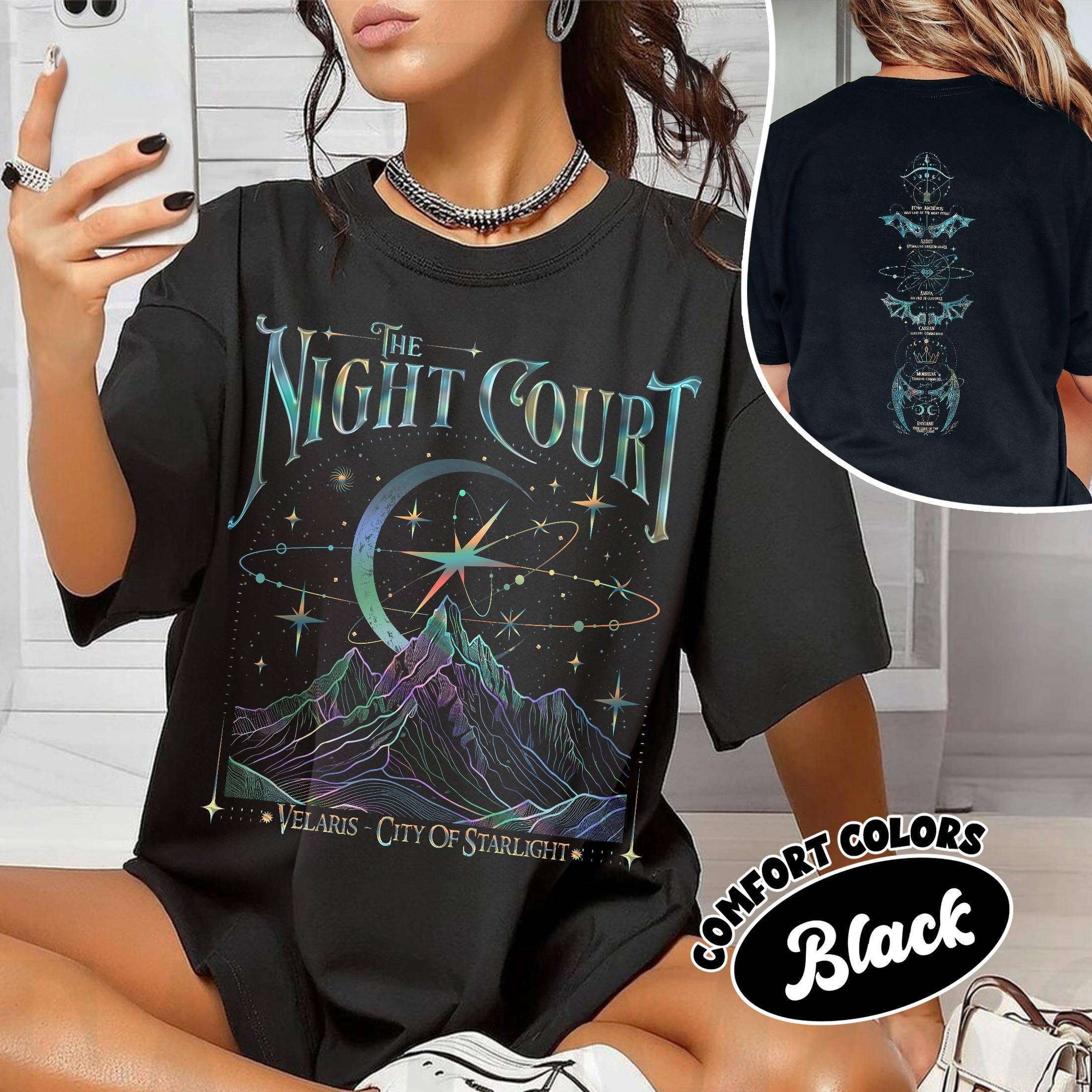 M Velaris Night Court 2 Sided Court of Dreams & Inner Circle: T-shirt / Black, M