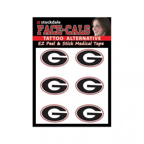 Georgia Bulldogs Face Cals Tattoos