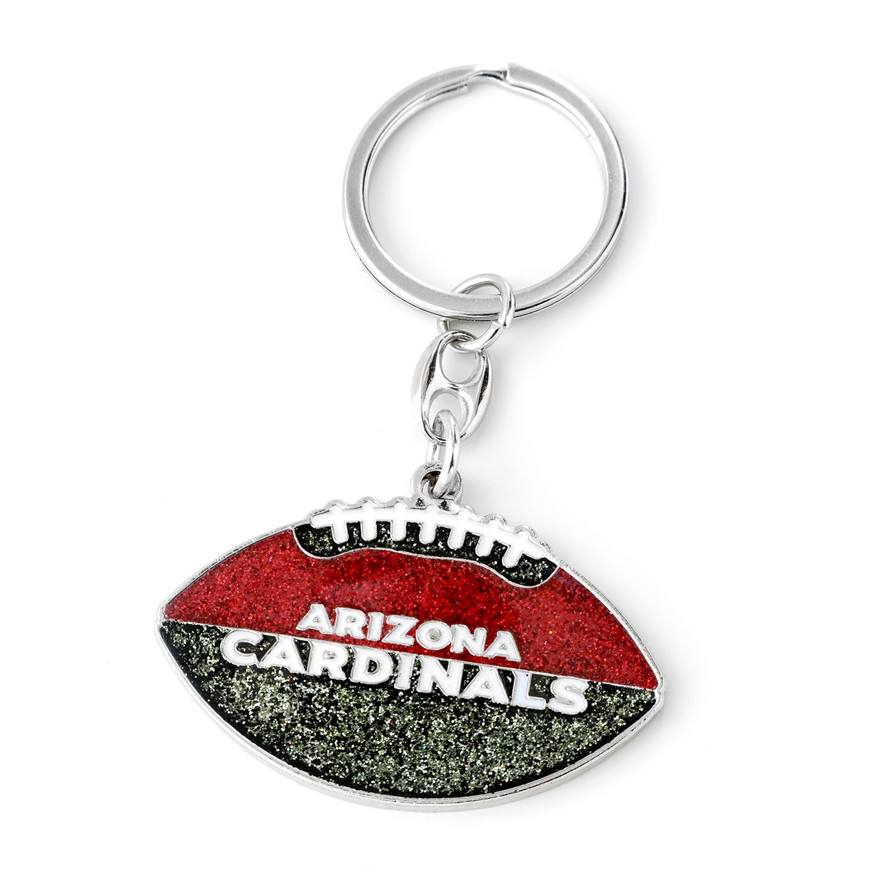 Arizona Cardinals Glitter Football Keychain
